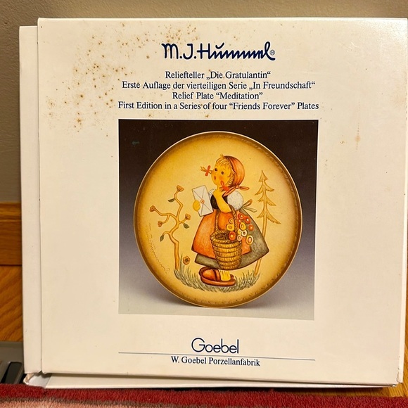 MJ Hummel #292 “Meditation” Plate Porcelain Collectible - Picture 5 of 7